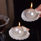 Pearl Shell Candle | Ocean Breeze Aroma & Coastal Elegance