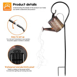 Tyalez Solar Outdoor Watering Can Waterfall Garden Lamp