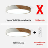 Tyalez LED Modern Ultra Thin Wood Ceiling Light