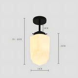 Classic White Glass Vintage Flush Mount Ceiling Lamp