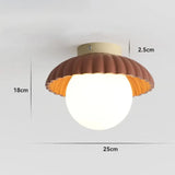 Cream Bud Glass Flush Ceiling Light