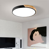 Tyalez LED Modern Ultra Thin Wood Ceiling Light