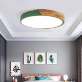 Tyalez LED Modern Ultra Thin Wood Ceiling Light
