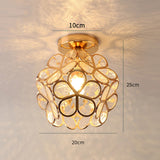 Tyalez Design Flowers Style Glass Hallway Ceiling Lighting