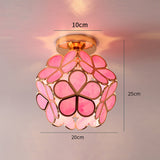 Tyalez Design Flowers Style Glass Hallway Ceiling Lighting