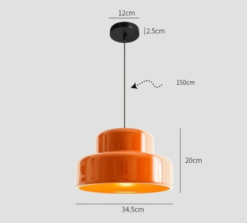 Tyalez Nordic Vintage Orange Ceiling Pendant Light