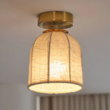 Retro linen fabric lamp corridor aisle ceiling lamp