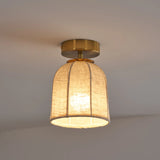 Retro linen fabric lamp corridor aisle ceiling lamp