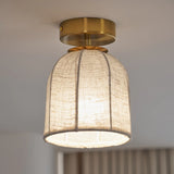 Retro linen fabric lamp corridor aisle ceiling lamp