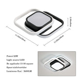 Tyalez Square LED Acrylic Living Room Ceiling Light