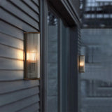 Modern Geometric LED Outdoor Wall Light with Acrylic Shade