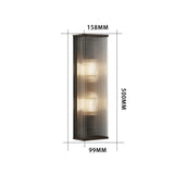 Modern Geometric LED Outdoor Wall Light with Acrylic Shade
