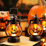 Portable LED Halloween Pumpkin Candle Lamp