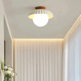Cream Bud Glass Flush Ceiling Light