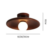 Tyalez Nordic Wood Minimalist Round Hallway Ceiling Light