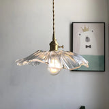 Tyalez Retro Lotus Leaf Shape Glass Pendant Lamp