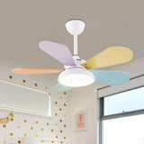 Tyalez Macaron Colorful Round Ceiling Fan With LED Light