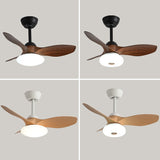 Natural Wood Stylish Ceiling Fan With LED Light