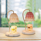 Tyalez Creative Glass Flower Shape Mini Warming Candle Lamp