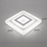Tyalez Modern Minimalism Square LED Flat Mounted Ceiling Light