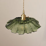Tyalez Retro Lotus Leaf Shape Glass Pendant Lamp
