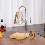 Tyalez Contemporary Nordic Brown Glass Bedroom Mini Warming Candle Lamp