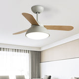 Tyalez Modern Simple Flush Ceiling Fan With LED Lighting
