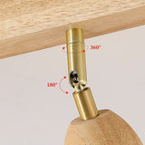 Tyalez Cream Wood Track Lighting Living Room Light Track Ceiling