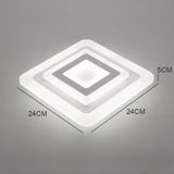 Tyalez Modern Minimalism Square LED Flat Mounted Ceiling Light