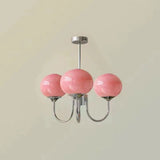 Tyalez Bubble Pink Glass Marshmallow Chandelier
