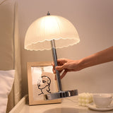 Tyalez Modern Simple Glass White Bedroom Table Light