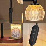 Tyalez Contemporary Glass Gold Bedroom Warming Candle Lamp