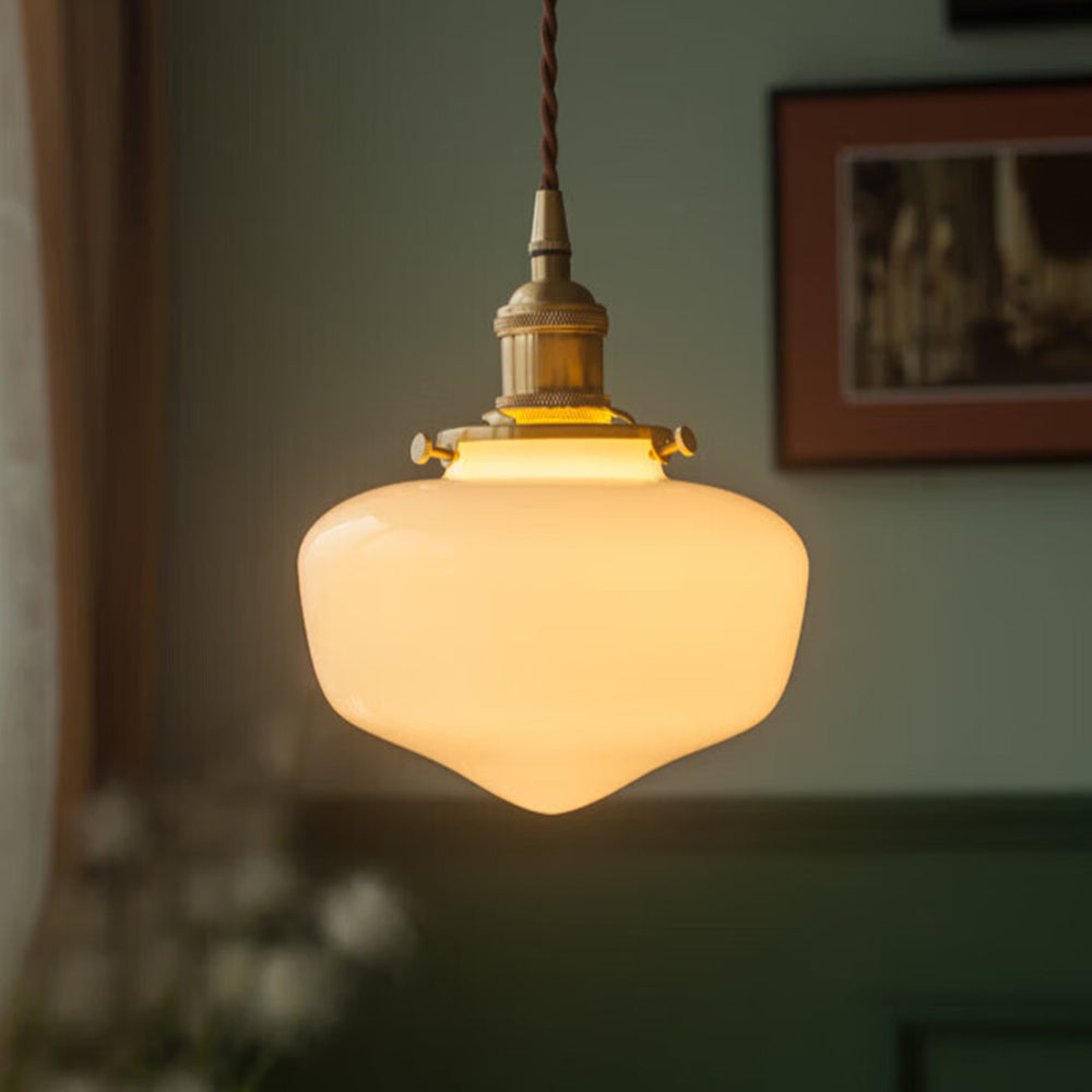 Tyalez Simple Retro White Ceiling Pendant Lights