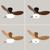 Natural Wood Stylish Ceiling Fan With LED Light