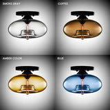 Industrial-Style Globe Glass Ceiling Lamp for Corridor & Entryway