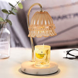Tyalez Creative Glass Flower Shape Mini Warming Candle Lamp