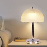 Tyalez Modern Simple Glass White Bedroom Table Light