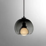 Modern Handblown Glass Globe Ceiling Light