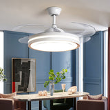 Tyalez White Metal Remote Control Ceiling Fan With Light