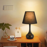 Tyalez Modern Simple Fabric White Mini Table Lamp
