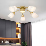 Tyalez Nordic Decor Frosted Glass LED Bedroom Ceiling Light
