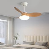 Natural Wood Stylish Ceiling Fan With LED Light