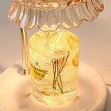 Tyalez Creative Glass Flower Shape Mini Warming Candle Lamp