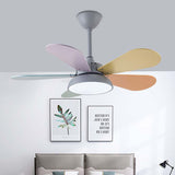 Tyalez Macaron Colorful Round Ceiling Fan With LED Light