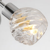 Tyalez Nordic Simple Crystal Glass 3-Lights Bedroom Ceiling Light