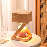 Tyalez Contemporary Wood Bedroom Square Mini Warming Candle Lamp