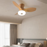 Natural Wood Stylish Ceiling Fan With LED Light