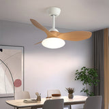 Natural Wood Stylish Ceiling Fan With LED Light