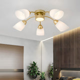 Tyalez Nordic Decor Frosted Glass LED Bedroom Ceiling Light