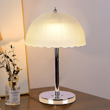 Tyalez Modern Simple Glass White Bedroom Table Light
